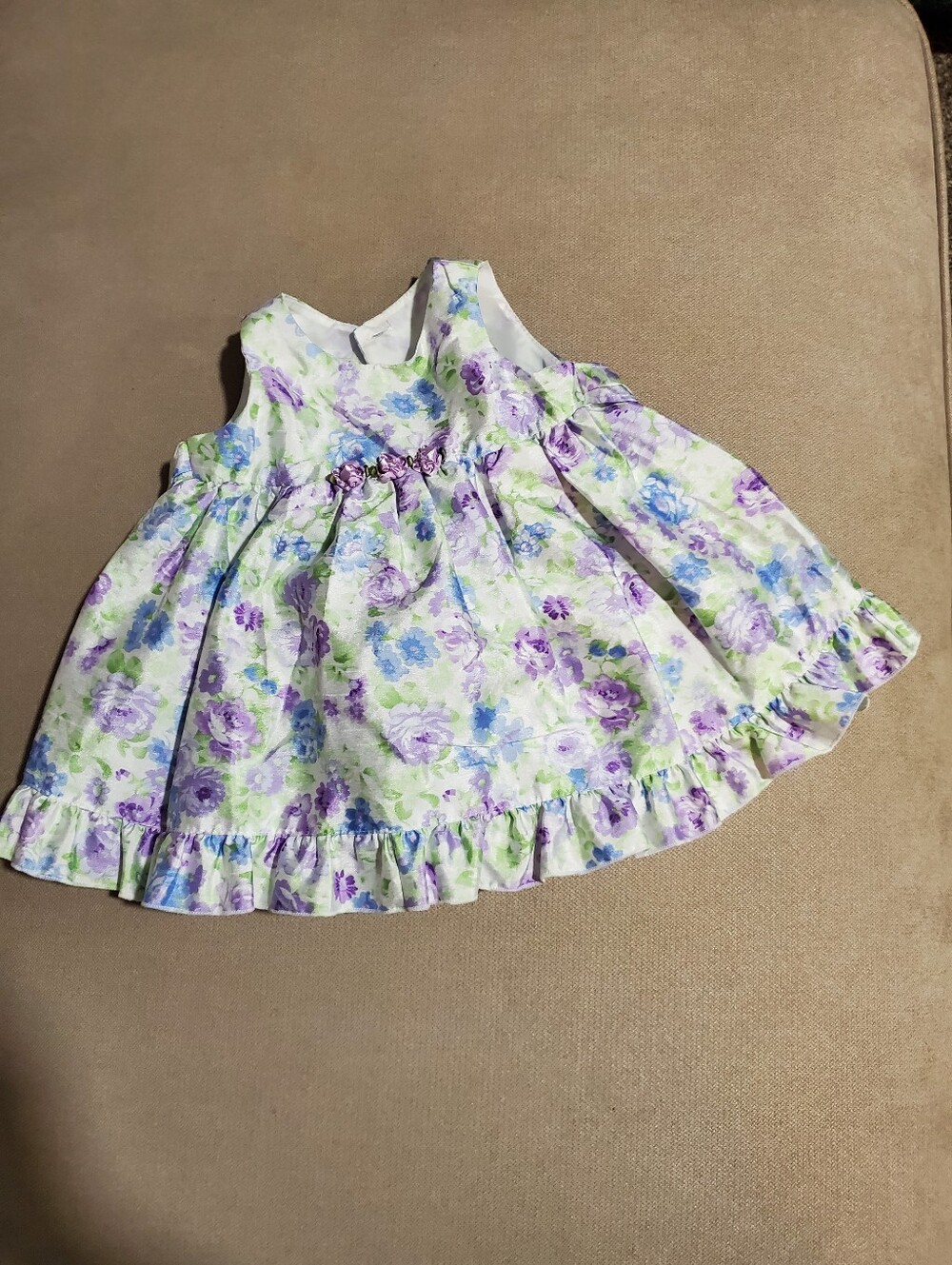 Marmellata Floral Party Dress in Purple and Blue